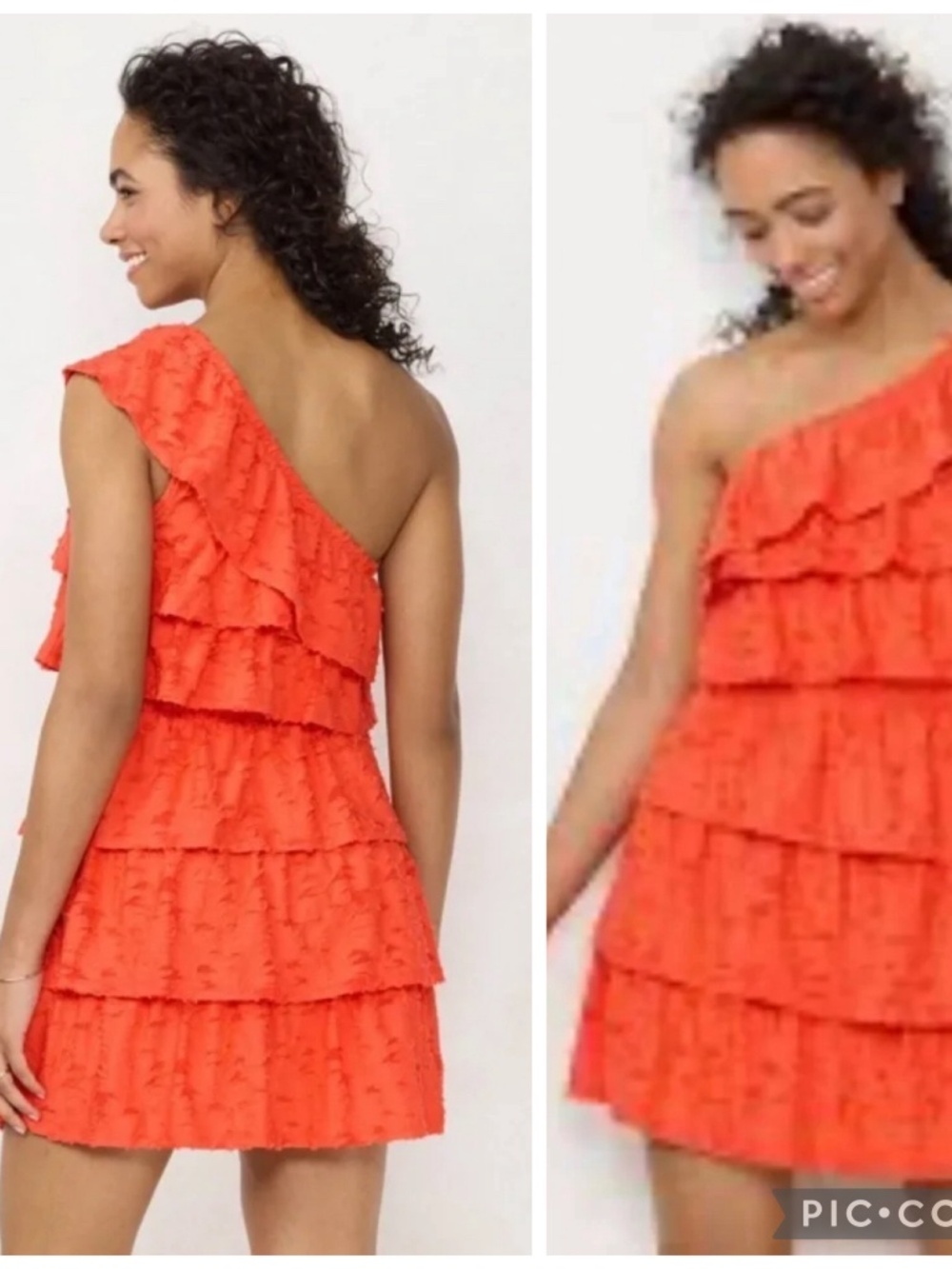 Lauren Conrad Orange Asymetrical Dress